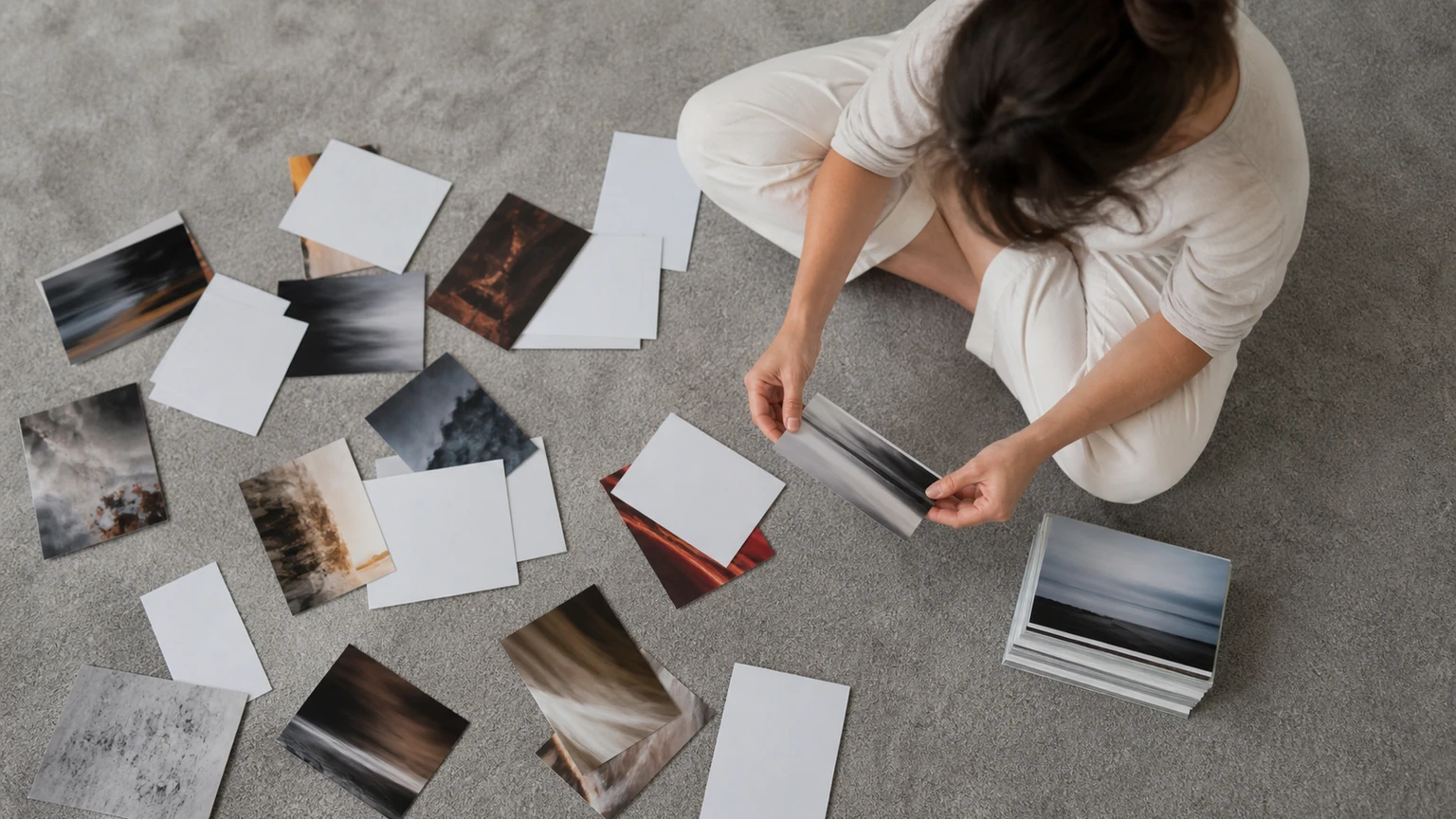 Photo éditoriale — Sélectionner ses travaux pour un portfolio cohérent — scène 1